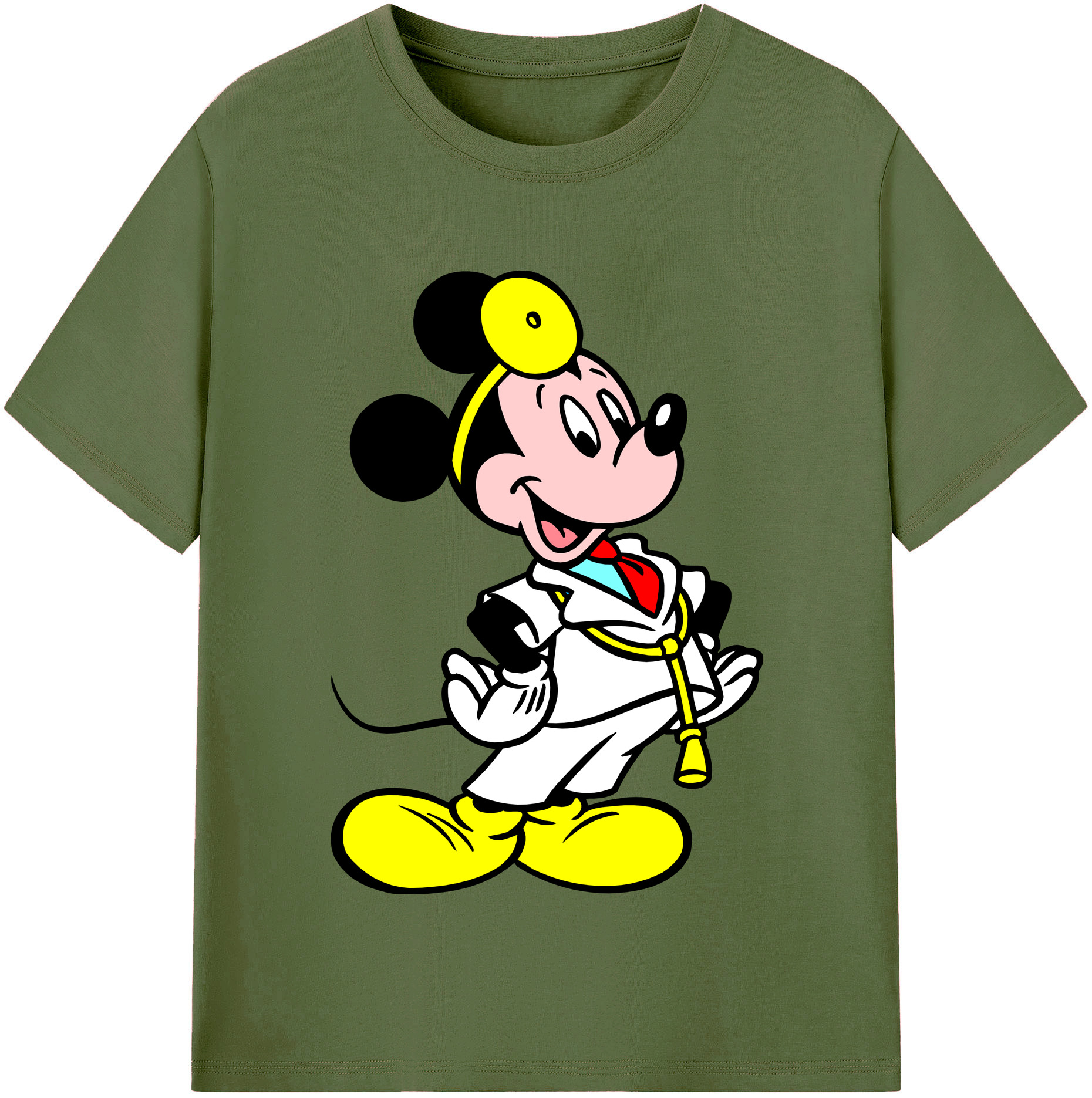 （画像用） ミッキーマウス Mickey Mouse 綿100％半袖Tシャツ（フロントプリント）